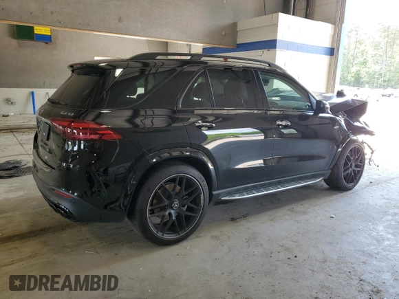 2024 Mercedes-Benz GLE 53 AMG with VIN 4JGFB6BBXRB100660, listed as a Copart auction lot 56039565 with 26,034 mi miles and Salvage title. Bid and sale history available at DreamBid. Image 3.
