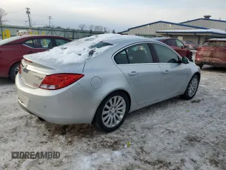 2011 Buick Regal CXL Turbo TO1 with VIN W04GV5EV5B1060414, listed as a Copart auction lot 42299985 with 93,033 mi miles and Salvage Title. Bid and sale history available at carsss.com. Image 3.