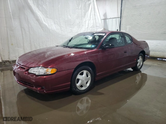 2000 Chevrolet Monte Carlo SS with VIN 2G1WX12K3Y9256248, listed as a Copart auction lot 43557775 with 83,237 mi miles and Salvage Title. Bid and sale history available at carsss.com. Image 1.