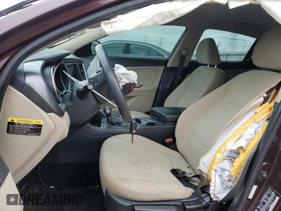 2015 Kia Optima LX with VIN 5XXGM4A75FG484776, listed as a Copart auction lot 55661635 with Not provided miles and Salvage title. Bid and sale history available at DreamBid. Image 7.