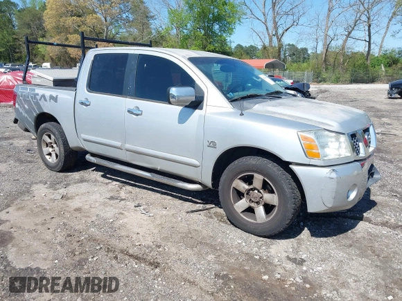 2004 Nissan Titan LE with VIN 1N6AA07AX4N575552, listed as a IAAI auction lot 41994360 with 258,524 mi miles and . Bid and sale history available at DreamBid. Image 1.