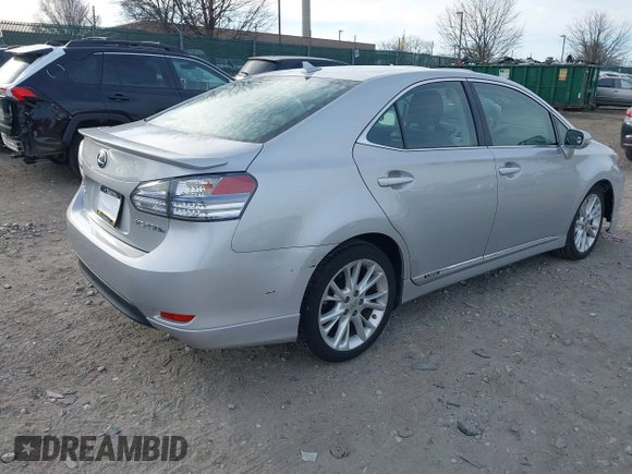 2010 Lexus HS 250h with VIN JTHBB1BA2A2022276, listed as a IAAI auction lot 41642791 with 76,879 mi miles and . Bid and sale history available at DreamBid. Image 4.