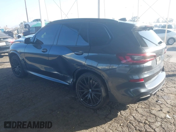 2022 BMW X5 M50i with VIN 5UXJU4C01N9J87147, listed as a IAAI auction lot 41215795 with 47,768 mi miles. Bid and sale history available at carsss.com. Image 3.