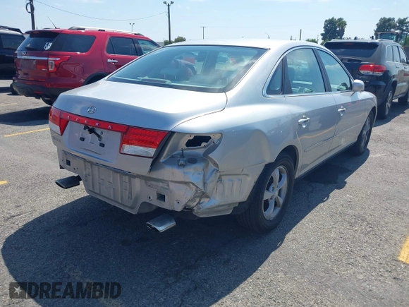 2006 Hyundai Azera SE with VIN KMHFC46F76A073367, listed as a IAAI auction lot 42174768 with 49,314 mi miles and . Bid and sale history available at DreamBid. Image 4.