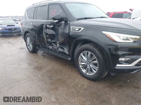 2021 Infiniti QX80 PREMIUM SELECT with VIN JN8AZ2AF3M9719743, listed as a IAAI auction lot 41534424 with 103,665 mi miles. Bid and sale history available at carsss.com. Image 6.