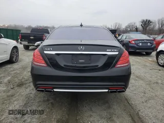 2016 Mercedes-Benz S-Class AMG S 63 with VIN WDDUG7JB7GA230120, listed as a Copart auction lot 46194245 with 113,118 mi miles and Salvage Title. Bid and sale history available at carsss.com. Image 6.