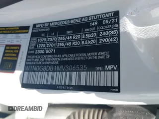 2021 Mercedes-Benz GLC 300 with VIN W1N0G8DB1MV306535, listed as a IAAI auction lot 41880792 with 86,796 mi miles and . Bid and sale history available at DreamBid. Image 9.