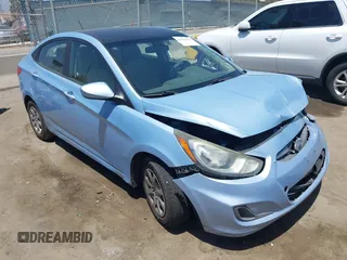 2014 Hyundai Accent GLS with VIN KMHCT4AE9EU640273, listed as a IAAI auction lot 42555593 with 165,519 mi miles and . Bid and sale history available at DreamBid. Image 1.