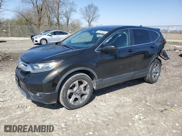 2017 Honda CR-V EX-L with VIN 2HKRW2H86HH618224, listed as a Copart auction lot 52004065 with 87,637 mi miles and Salvage Title. Bid and sale history available at carsss.com. Image 1.