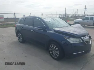 2016 Acura MDX w/Tech with VIN 5FRYD3H43GB017675, listed as a IAAI auction lot 41571820 with 129,100 mi miles. Bid and sale history available at carsss.com. Image 1.
