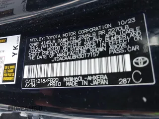 2024 Toyota Prius LE with VIN JTDACAAU8R3017157, listed as a IAAI auction lot 42044430 with 30,013 mi miles. Bid and sale history available at carsss.com. Image 9.