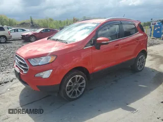 2019 Ford EcoSport Titanium z VIN MAJ6S3KLXKC296665, wystawiony jako Copart lot #55920895 z przebiegiem 63 773 mil mil oraz Szkody całkowita. Historia ofert i sprzedaży dostępna na DreamBid. Obrazek 1.