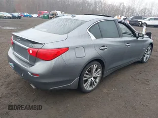 2016 Infiniti Q50 3.0t Red Sport 400 with VIN JN1FV7AR3GM451964, listed as a IAAI auction lot 41715544 with 164,139 mi miles. Bid and sale history available at carsss.com. Image 4.