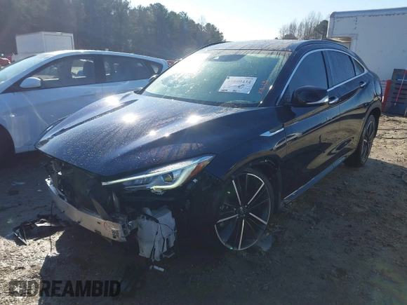2022 Infiniti QX55 Luxe z VIN 3PCAJ5J3XNF101207, wystawiony jako IAAI lot #41640434 z przebiegiem 46 932 mil mil oraz . Historia ofert i sprzedaży dostępna na DreamBid. Obrazek 18.