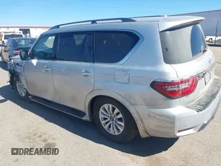 2021 Nissan Armada SV with VIN JN8AY2AD5M9662267, listed as a IAAI auction lot 40473229 with 77,356 mi miles. Bid and sale history available at carsss.com. Image 3.