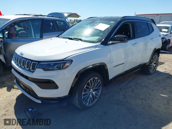 2022 Jeep Compass Limited with VIN 3C4NJDCB1NT149826, listed as a IAAI auction lot 41808462 with 32,278 mi miles and . Bid and sale history available at DreamBid. Image 2.