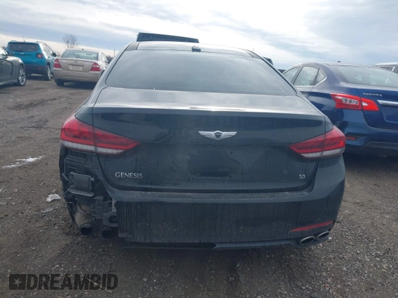 2015 Hyundai Genesis 5.0L with VIN KMHGN4JF3FU064668, listed as a IAAI auction lot 41139235 with 58,353 mi miles. Bid and sale history available at carsss.com. Image 16.