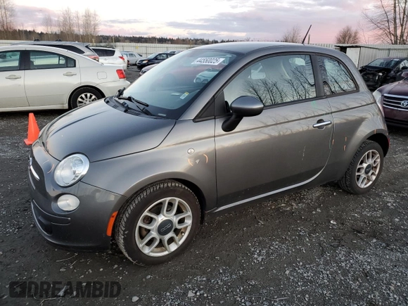 2012 FIAT 500 Pop with VIN 3C3CFFAR4CT277533, listed as a Copart auction lot 44550025 with 122,086 mi miles and Salvage title. Bid and sale history available at DreamBid. Image 1.