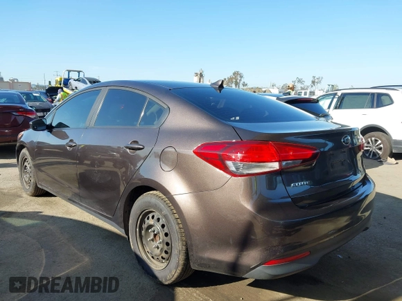 2017 Kia Forte LX with VIN 3KPFK4A72HE118996, listed as a IAAI auction lot 41978859 with 75,191 mi miles. Bid and sale history available at carsss.com. Image 3.