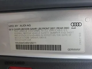 2019 Audi A6 Premium with VIN WAUD8AF24KN129211, listed as a Copart auction lot 59835875 with 56,105 mi miles and Salvage title. Bid and sale history available at DreamBid. Image 12.
