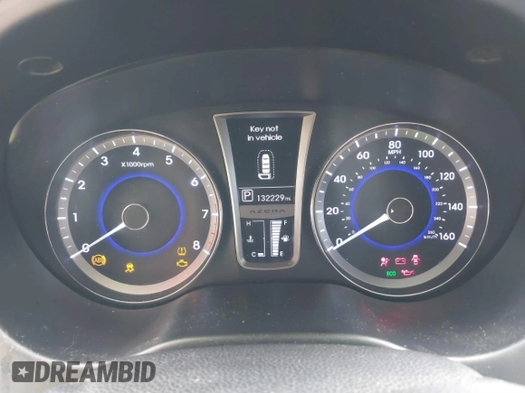 2013 Hyundai Azera with VIN KMHFG4JG3DA250451, listed as a IAAI auction lot 41682203 with 132,229 mi miles and . Bid and sale history available at DreamBid. Image 7.
