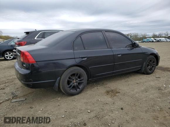2001 Honda Civic EX with VIN 2HGES26701H538731, listed as a Copart auction lot 53676645 with 122,773 mi miles and Clean Title. Bid and sale history available at carsss.com. Image 3.