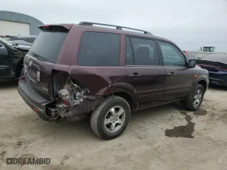 2007 Honda Pilot EX-L with VIN 2HKYF18757H503917, listed as a Copart auction lot 47623645 with 308,568 mi miles and Salvage Title. Bid and sale history available at carsss.com. Image 3.