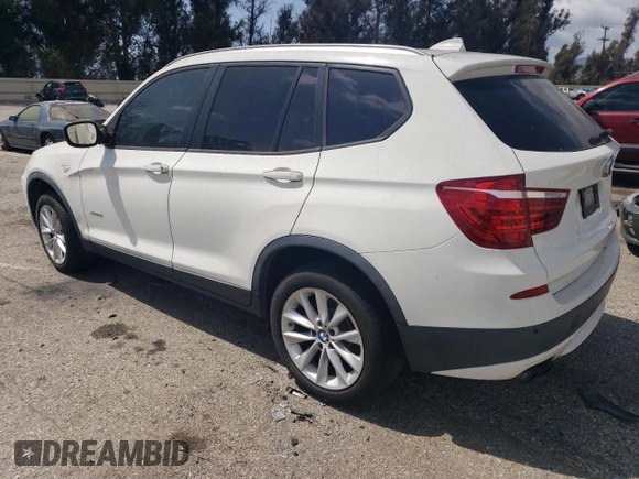 2013 BMW X3 xDrive28i with VIN 5UXWX9C50D0A24548, listed as a Copart auction lot 50700105 with 103,006 mi miles and Clean Title. Bid and sale history available at carsss.com. Image 2.