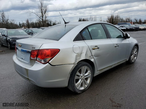 2012 Chevrolet Cruze LTZ with VIN 1G1PH5SC9C7293137, listed as a Copart auction lot 40924674 with 0 mi miles and Salvage Title. Bid and sale history available at carsss.com. Image 3.