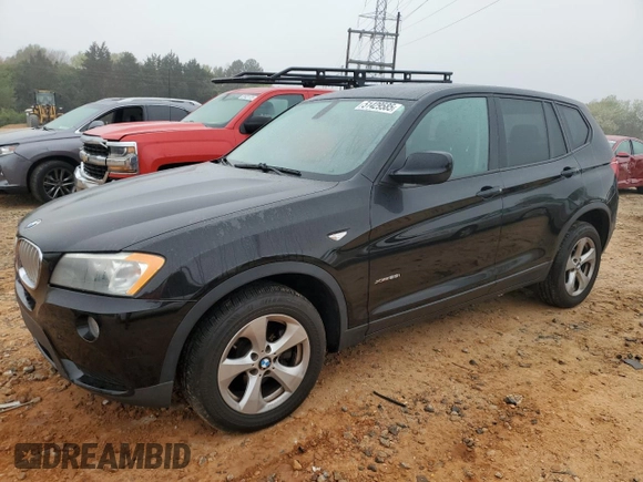 2012 BMW X3 28i with VIN 5UXWX5C57CL719631, listed as a Copart auction lot 51429585 with 196,283 mi miles and Salvage Title. Bid and sale history available at DreamBid. Image 1.