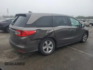 2020 Honda Odyssey EX with VIN 5FNRL6H5XLB069852, listed as a Copart auction lot 61553585 with 34,189 mi miles and Salvage title. Bid and sale history available at DreamBid. Image 3.