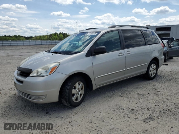 2005 Toyota Sienna CE with VIN 5TDZA23C55S355501, listed as a Copart auction lot 54168415 with 176,844 mi miles and Salvage Title. Bid and sale history available at DreamBid. Image 1.