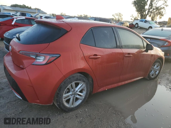 2019 Toyota Corolla Hatchback SE with VIN JTNK4RBE0K3049349, listed as a Copart auction lot 73725114 with 0 mi miles and Salvage Title. Bid and sale history available at carsss.com. Image 3.