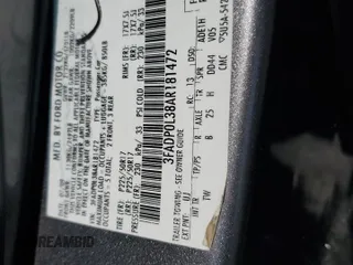 2010 Ford Fusion Hybrid with VIN 3FADP0L38AR181472, listed as a Copart auction lot 62388635 with 108,821 mi miles and Clean title. Bid and sale history available at DreamBid. Image 12.
