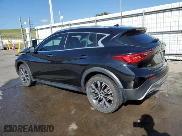 2017 Infiniti QX30 Premium with VIN SJKCH5CR0HA026923, listed as a Copart auction lot 55284585 with 114,868 mi miles and Salvage title. Bid and sale history available at DreamBid. Image 2.