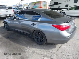 2015 Infiniti Q50 Premium with VIN JN1BV7AP1FM330183, listed as a IAAI auction lot 41788224 with 139,818 mi miles. Bid and sale history available at carsss.com. Image 3.