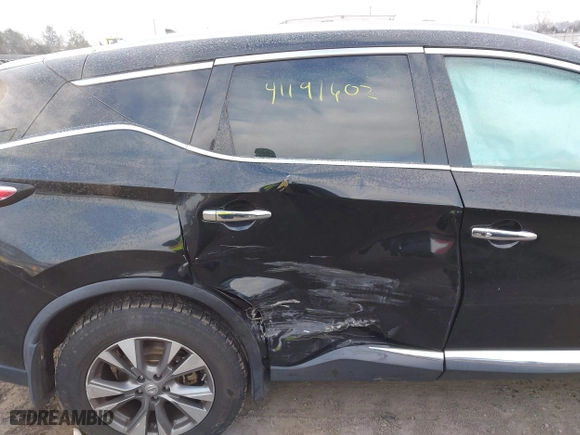 2015 Nissan Murano S with VIN 5N1AZ2MHXFN219500, listed as a IAAI auction lot 41191602 with 169,271 mi miles. Bid and sale history available at carsss.com. Image 6.