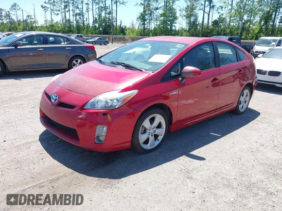 2010 Toyota Prius II with VIN JTDKN3DU8A0066435, listed as a IAAI auction lot 42061659 with 185,764 mi miles. Bid and sale history available at carsss.com. Image 2.