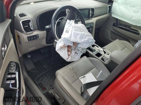 2019 Kia Sportage EX z VIN KNDPN3AC9K7588758, wystawiony jako Copart lot #51060635 z przebiegiem Nie podano mil oraz Szkoda całkowita • Salvage title. Historia ofert i sprzedaży dostępna na DreamBid. Obrazek 8.