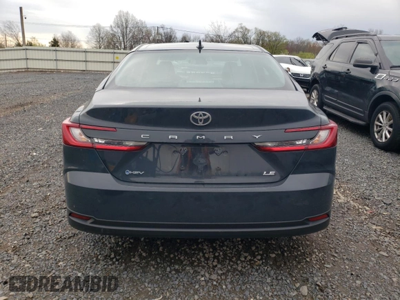 2025 Toyota Camry LE with VIN 4T1DAACK6SU020178, listed as a Copart auction lot 52923745 with 6,042 mi miles and Salvage Title. Bid and sale history available at carsss.com. Image 6.