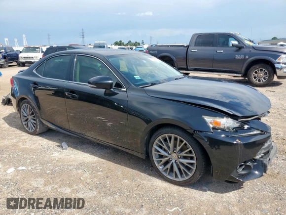 2014 Lexus IS 250 with VIN JTHBF1D29E5030695, listed as a Copart auction lot 61001615 with 98,269 mi miles and Salvage title. Bid and sale history available at DreamBid. Image 4.