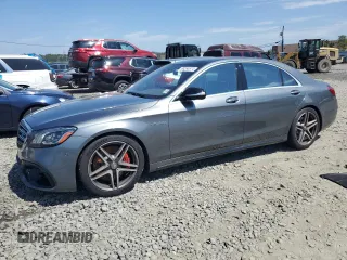 2019 Mercedes-Benz S-Class AMG S 63 with VIN WDDUG8JB9KA479064, listed as a Copart auction lot 69260874 with 111,984 mi miles and Salvage Title. Bid and sale history available at carsss.com. Image 1.