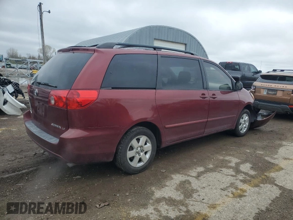 2006 Toyota Sienna CE with VIN 5TDZA23C66S551416, listed as a Copart auction lot 52034795 with 180,177 mi miles and Salvage Title. Bid and sale history available at DreamBid. Image 3.
