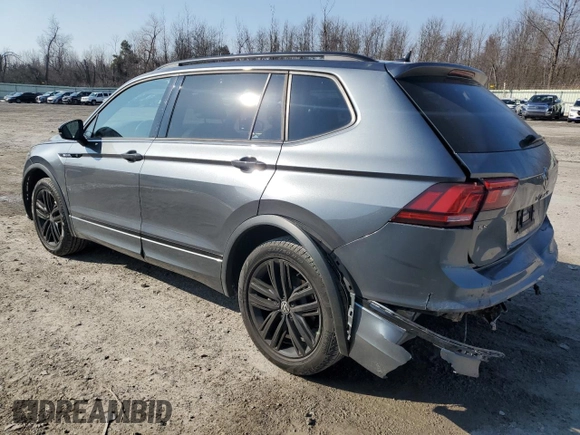 2022 Volkswagen Tiguan SE R-Line Black with VIN 3VV8B7AX8NM026420, listed as a Copart auction lot 48568125 with 21,678 mi miles and Salvage Title. Bid and sale history available at DreamBid. Image 2.