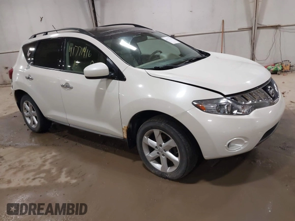 2010 Nissan Murano SL with VIN JN8AZ1MW0AW100360, listed as a IAAI auction lot 41771416 with 168,042 mi miles. Bid and sale history available at carsss.com. Image 1.