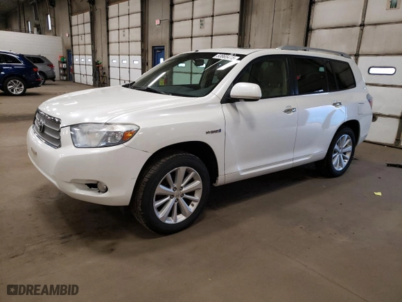 2009 Toyota Highlander Hybrid Limited with VIN JTEEW44A092032801, listed as a Copart auction lot 53865415 with 291,824 mi miles and Clean Title. Bid and sale history available at carsss.com. Image 1.