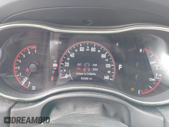 2017 Dodge Durango GT with VIN 1C4RDJDG5HC799115, listed as a IAAI auction lot 42281526 with 90,389 mi miles and . Bid and sale history available at DreamBid. Image 7.