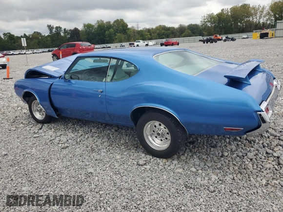 1971 Oldsmobile Cutlass with VIN 336871R14332, listed as a Copart auction lot 72980494 with 53,459 mi miles and Salvage Title. Bid and sale history available at DreamBid. Image 2.