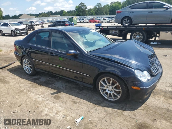 2006 Mercedes-Benz C 230 Sport with VIN WDBRF52HX6A900802, listed as a Copart auction lot 56059425 with 180,660 mi miles and Salvage title. Bid and sale history available at DreamBid. Image 4.