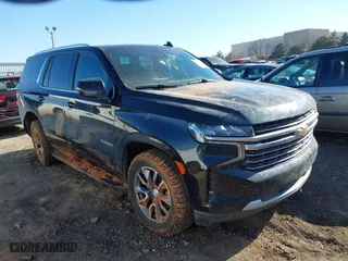 2021 Chevrolet Tahoe LT with VIN 1GNSKNKT6MR402170, listed as a IAAI auction lot 41338090 with 1 mi miles. Bid and sale history available at carsss.com. Image 1.